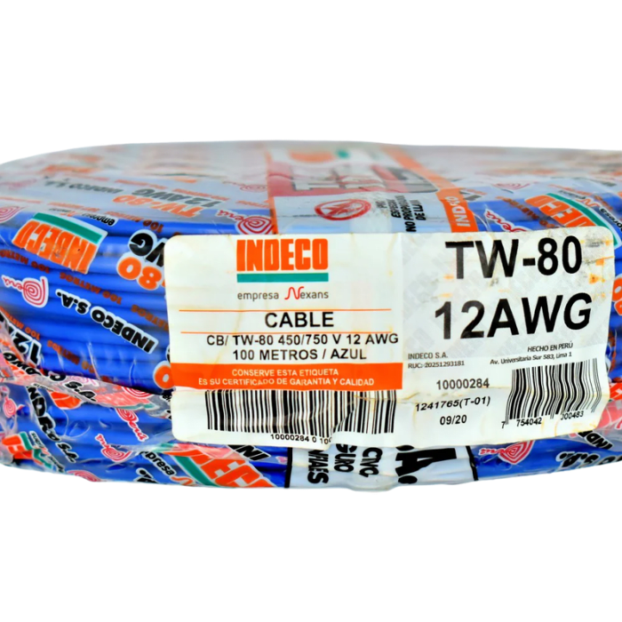 CABLE TW 12 (ROLLO 100MTS) INDECO2