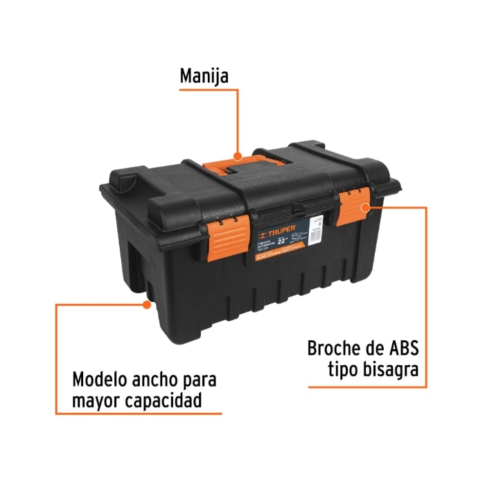 CAJA HERRAMIENTA 22'' NARANJA (19780) TRUPER2