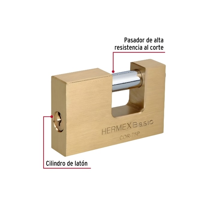 CANDADO ANTIPALANCA 75MM (23512) HERMEX2