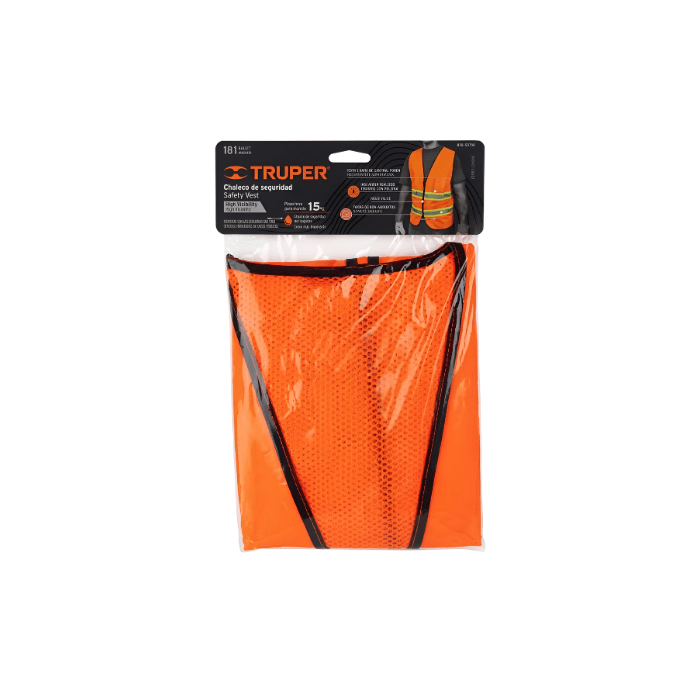 CHALECO DE SEGURIDAD NARANJA (13473) TRUPER2