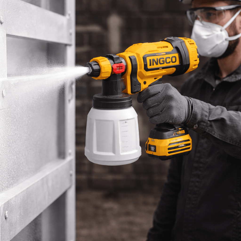 PISTOLA PARA PINTAR DE 800 ML 20v + BATERÍA + CARGADOR INGCO5