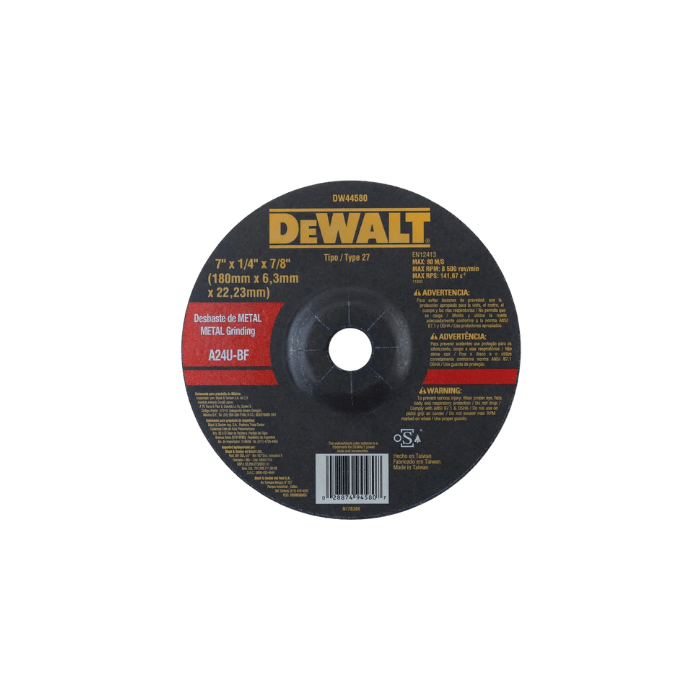 DISCO DESBASTE METAL 7'' DEWALT1