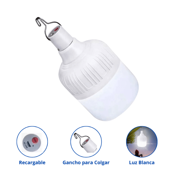 FOCO RECARGABLE 50W LUZ DIA M/ HOME LIGHT2
