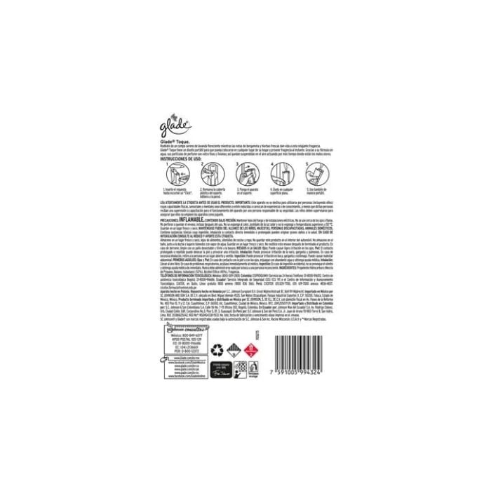 GLADE TOQUE REPUESTO LAVANDA X 2 UNDS2