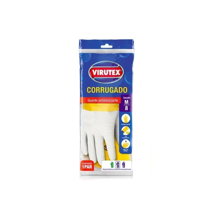 GUANTE CORRUGADO BICOLOR T- 8 VIRUTEX1