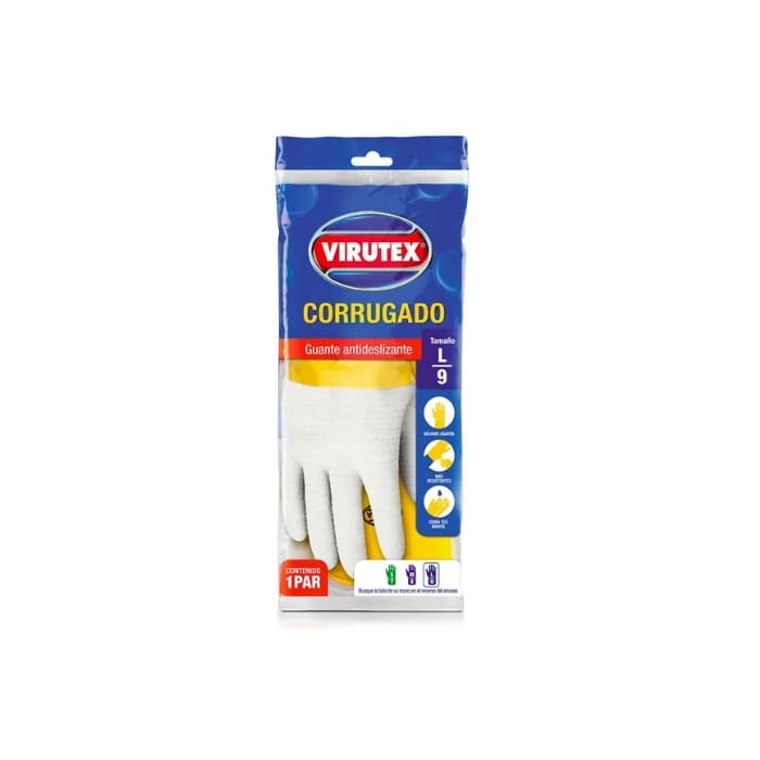 GUANTE CORRUGADO BICOLOR T- 9 VIRUTEX1
