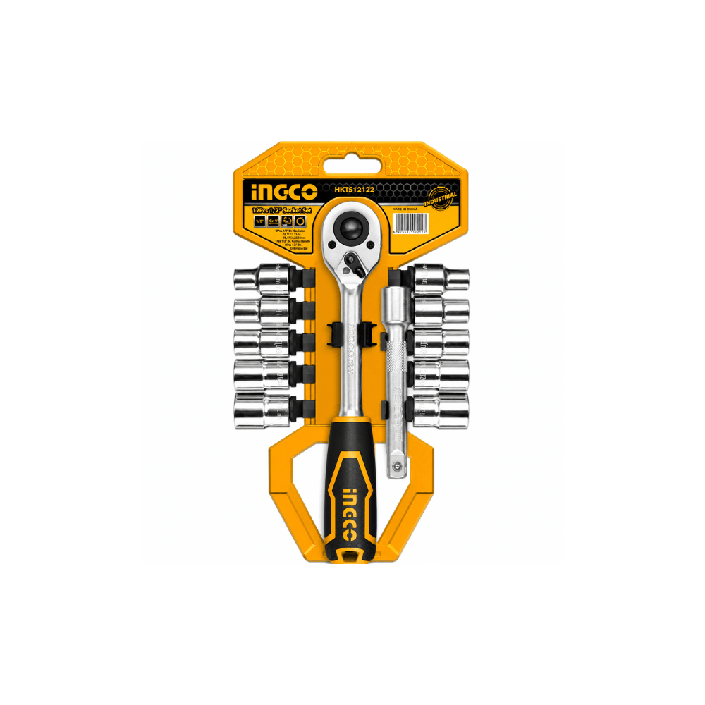 SET 12 DADOS + RATCHET DE 1/2” (HKTS12122) INGCO1