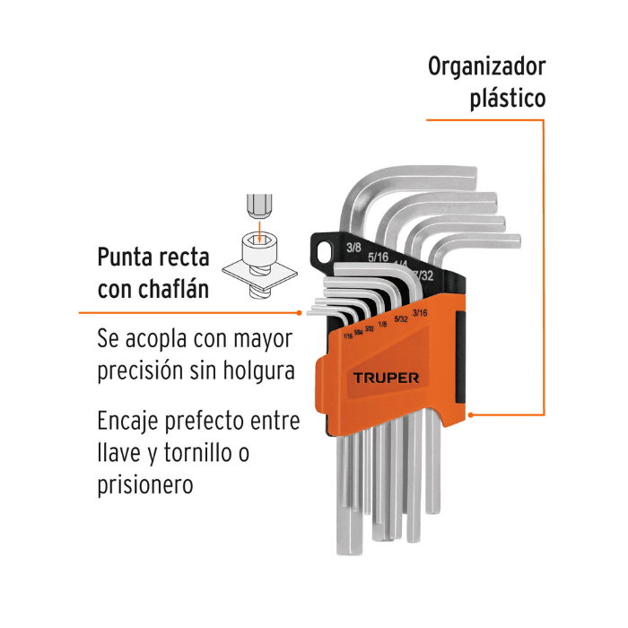 JUEGO LLAVES ALLEN STANDAR X 10 UND (15539) TRUPER2