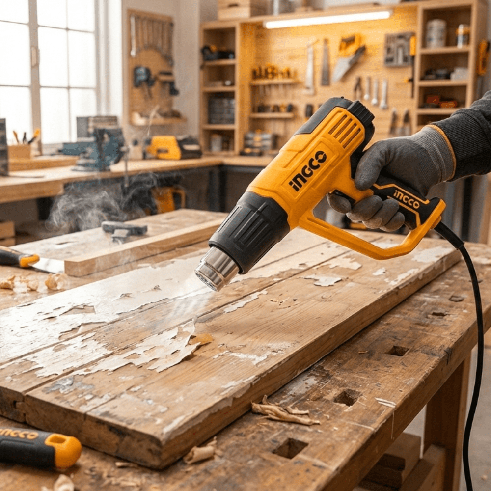 PISTOLA DE CALOR 2000W 3 NIVELES CON ACCESORIOS INGCO4