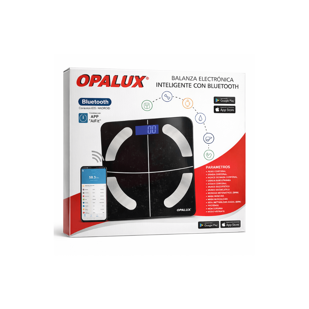 BALANZA ELECTRÓNICA INTELIGENTE CON BLUETOOTH OPALUX2