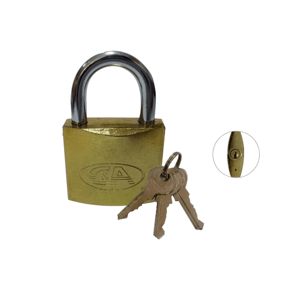 CANDADO 60MM DORADO C&A2
