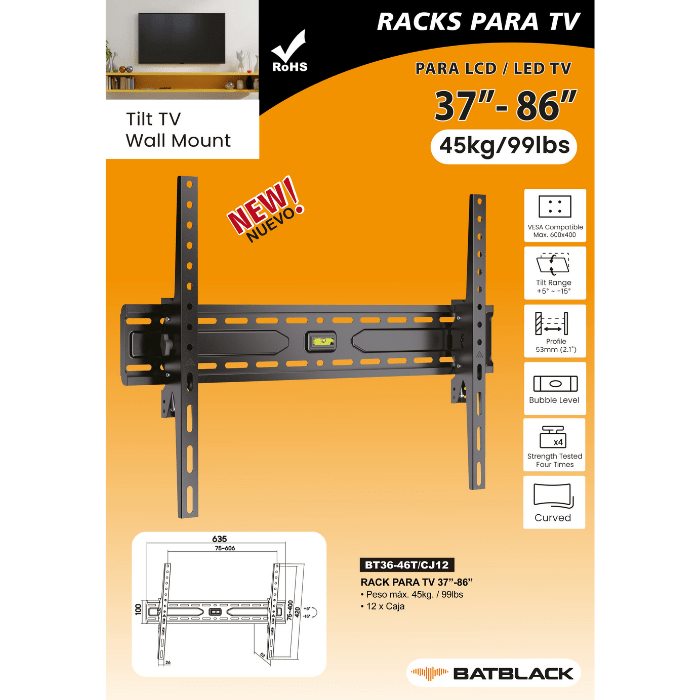 RACK FIJO 37'' - 80'' BATBLACK (BT31-46T)2