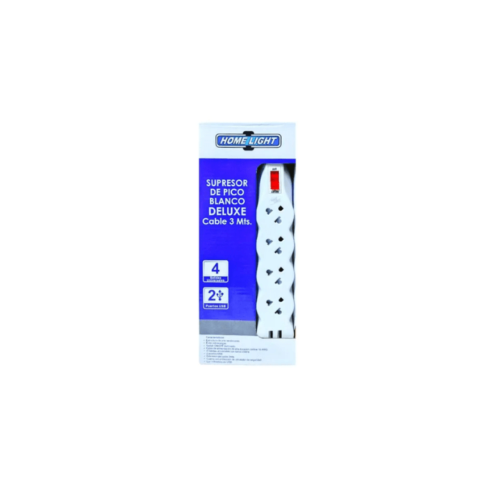 SUPRESOR DE PICO DELUXE 4 TOMAS X 3MTS (16603) HOME LIGHT1