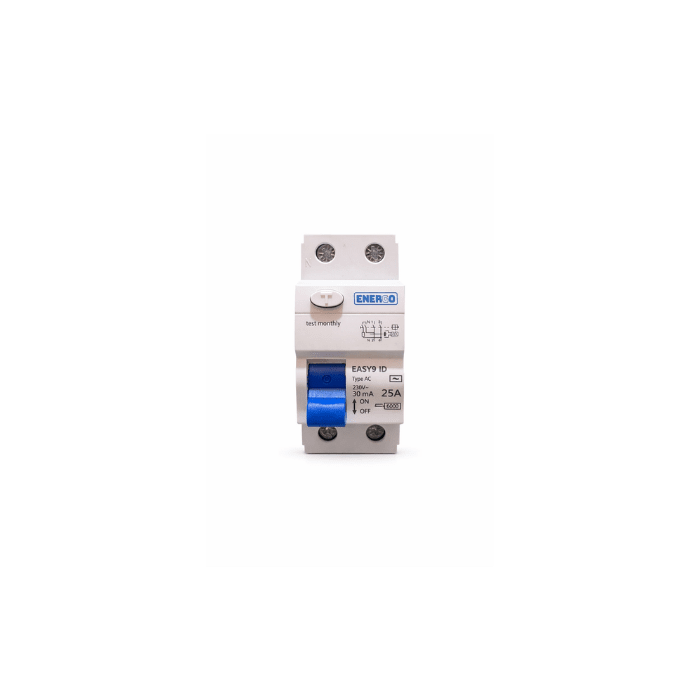 LLAVE TÉRMICA DIFERENCIAL 2 x 25A RIEL ENERGO2