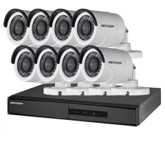 KIT DE VIDEOVIGILANCIA 8CH+8 CÁMARAS BULLET 720P