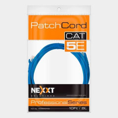 PATCHCORD NEXXT UTP CAT5e 3MT AZUL