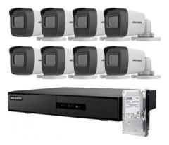 KIT DE VIDEOVIGILANCIA 8CH 8 CÁMARAS BULLET FULL HD 2.8MM