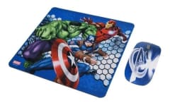 KIT MOUSE INALÁMBRICO Y MOUSEPAD AVENGERS
