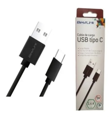 CABLE USB-A A USB-C 1M NEGRO