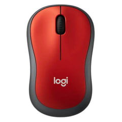 MOUSE INALÁMBRICO M185 ROJO/NEGRO