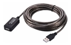 CABLE EXTENSION ACTIVA USB 2.0 A-A 5MTS
