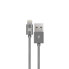 CABLE LIGHTNING TEJIDO SILVER