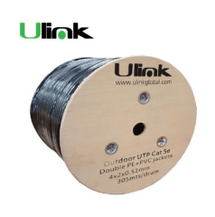 CARRETE DE CABLE UTP EXTERIOR 100% COBRE CATG5E ULINK