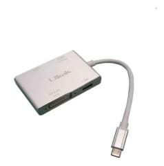 ADAPTADOR MULTIPUERTO USB-C A HDMI-DVI-VGA-USB 3.0