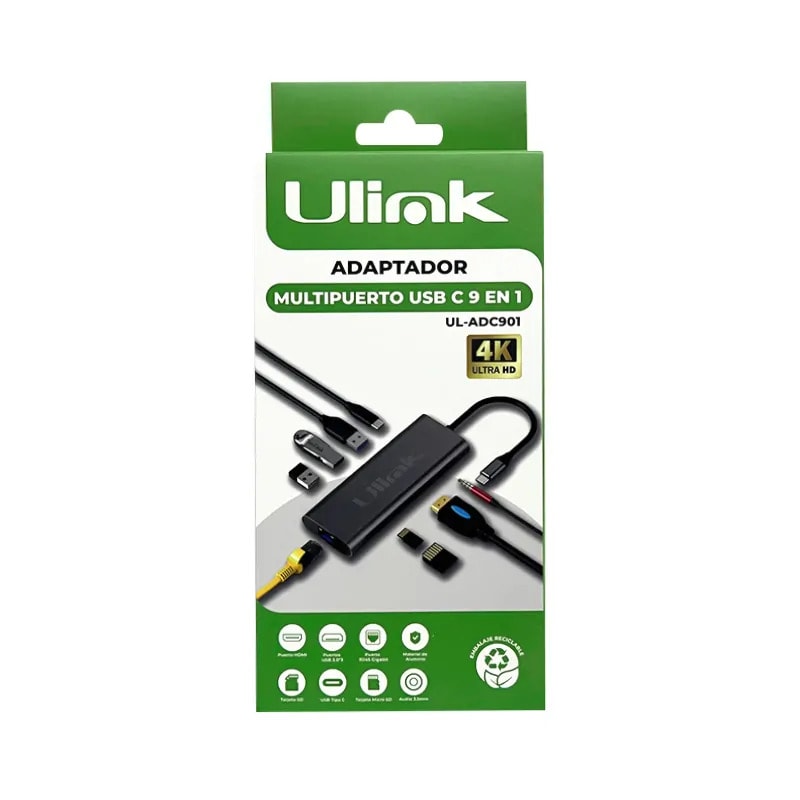 ADAPTADOR MULTIPUERTO USB-C 9 EN 11