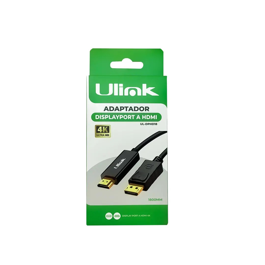 CABLE ADAPTADOR DISPLAYPORT A HDMI 4K 1,8M2