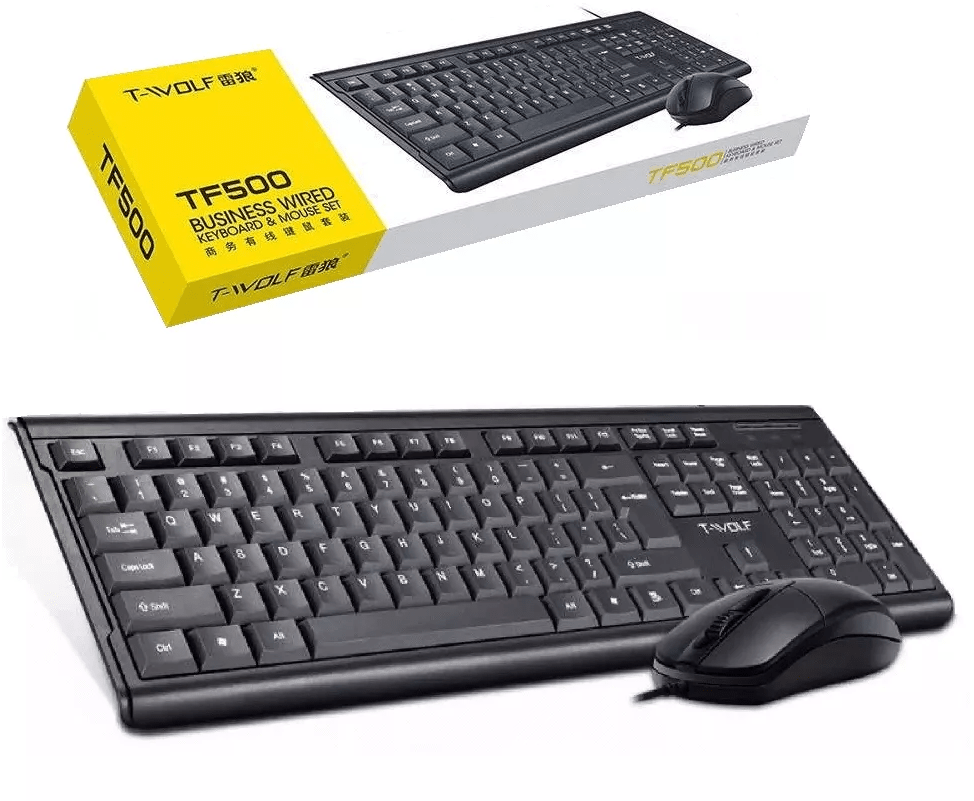 KIT DE TECLADO Y MOUSE TF500 – T-WOLF2