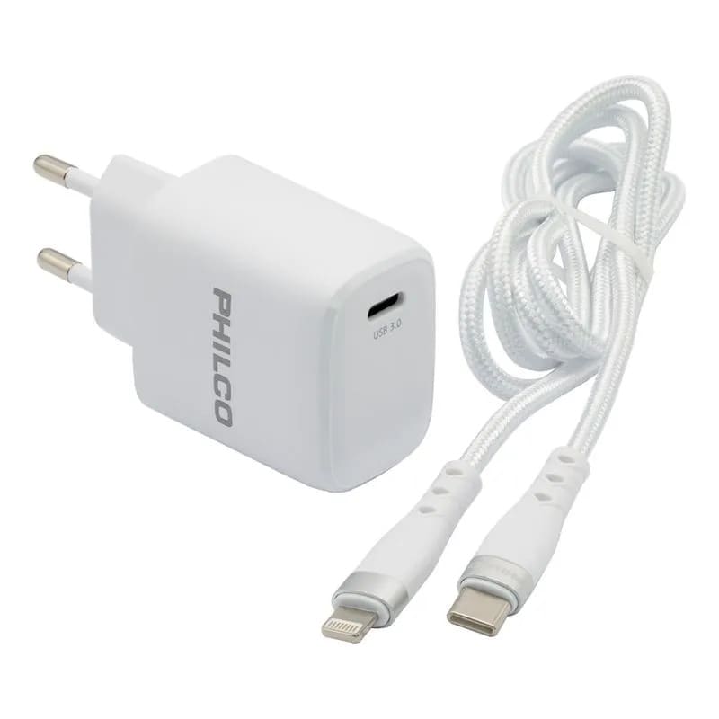 CARGADOR DE PARED RÁPIDO USB-C A LIGHTNING1