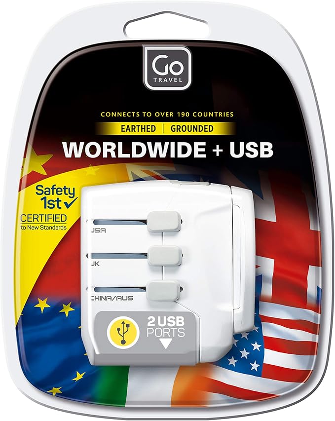 ADAPTADOR UNIVERSAL WORLDWIDE + 2 USB – GO TRAVEL1