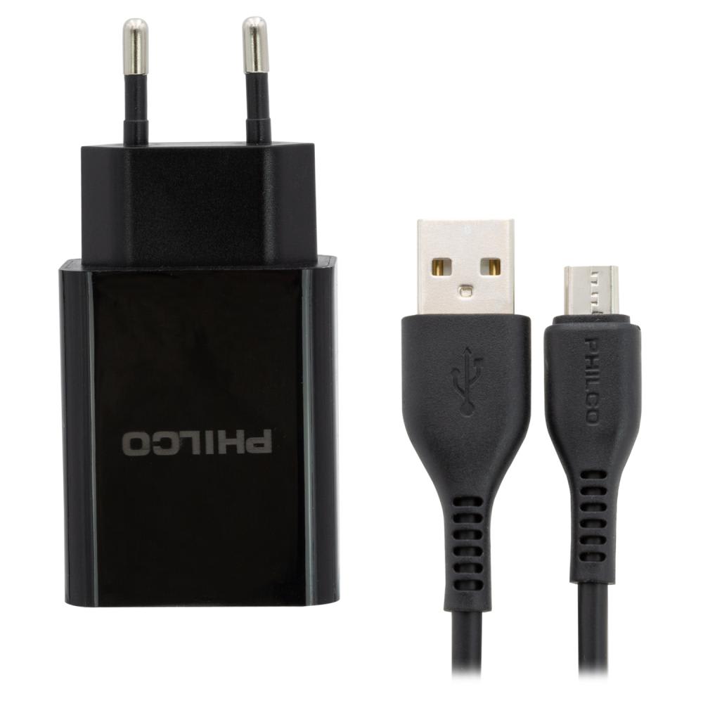 CARGADOR DE PARED 2.1A CON CABLE MICRO USB1