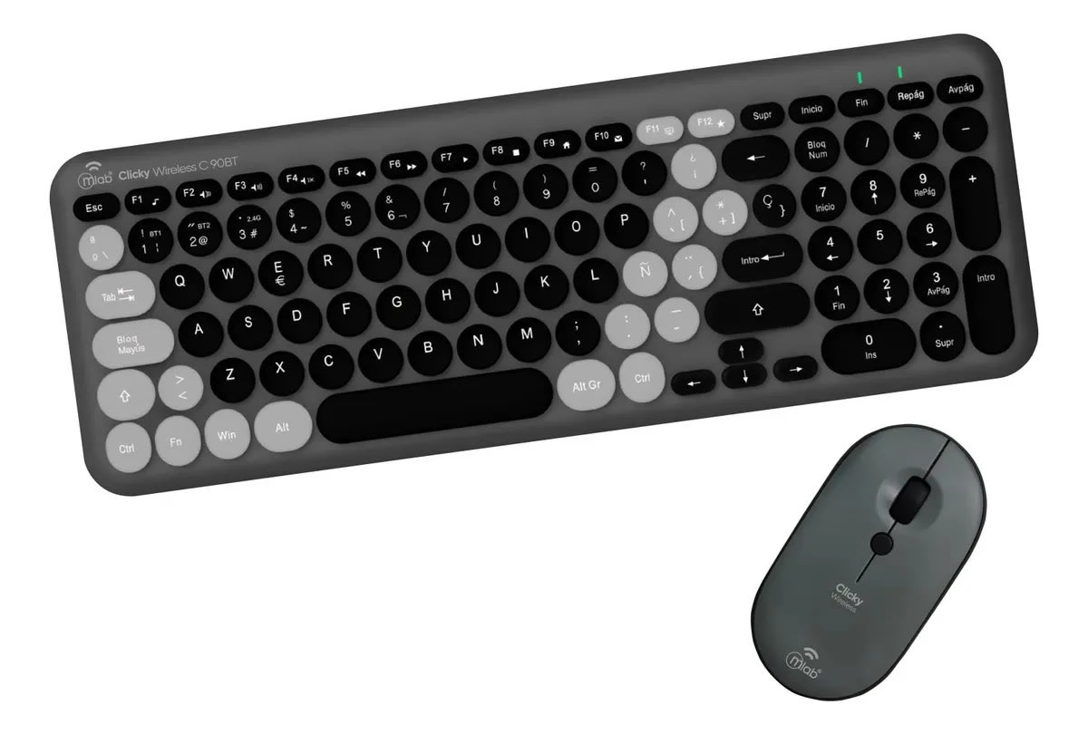 KIT DE TECLADO Y MOUSE INALÁMBRICO C90BT1
