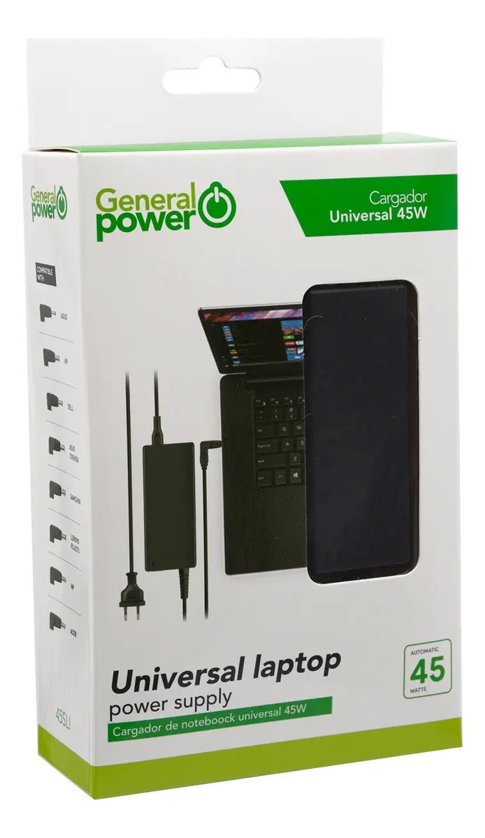 CARGADOR PARA NOTEBOOK UNIVERSAL 45W1