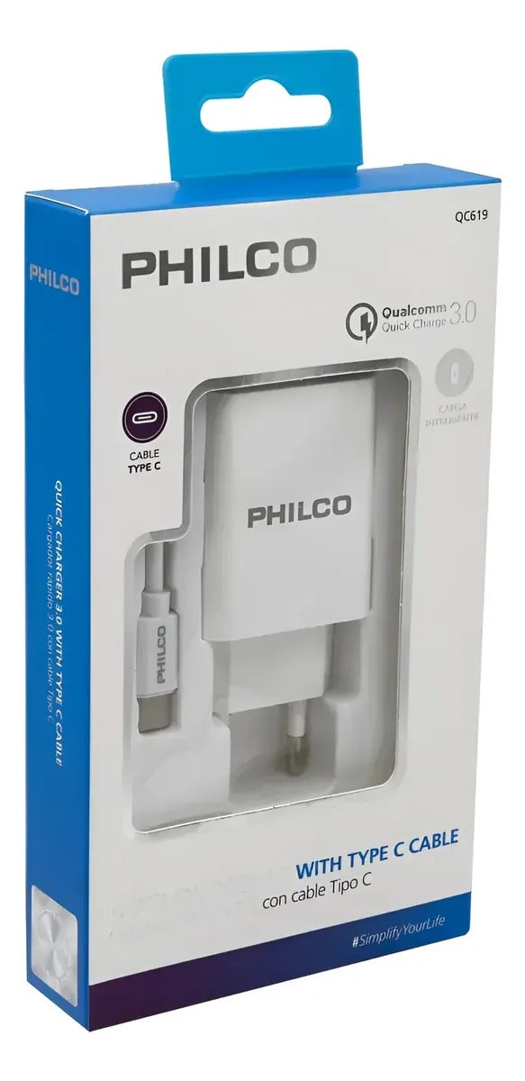 CARGADOR RÁPIDO USB-A A TIPO C 18W2