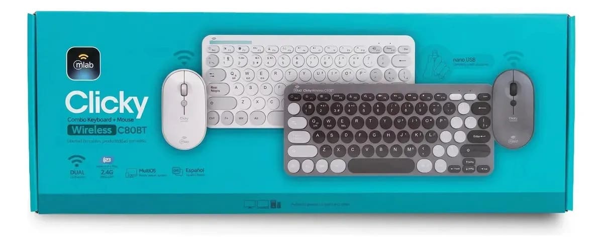 KIT DE TECLADO Y MOUSE INALÁMBRICO C90BT2