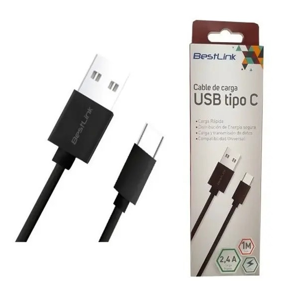CABLE USB-A A USB-C 1M NEGRO1