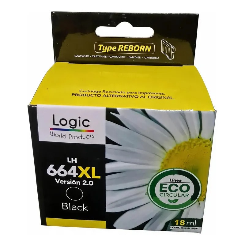 TINTA LH 664XL NEGRO LOGIC1