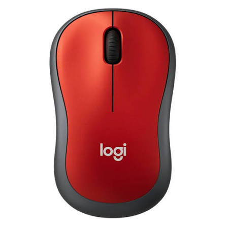 MOUSE INALÁMBRICO M185 ROJO/NEGRO1