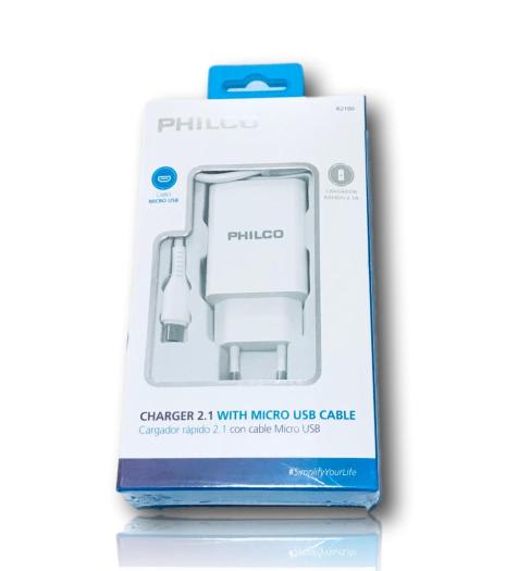 CARGADOR DOBLE USB PHILCO BLANCO1