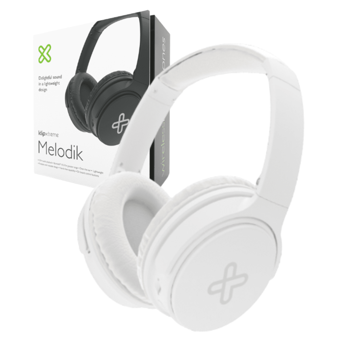 AUDÍFONOS BLUETOOTH MELODIK BLANCO KWH-050WH — KLIPXTREME1