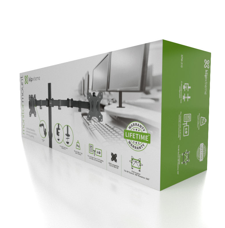 SOPORTE GIRATORIO DOBLE PARA MONITOR 13-32