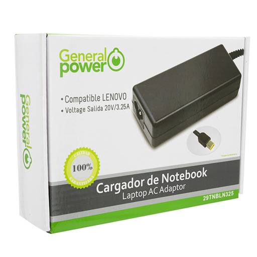 CARGADOR NOTEBOOK COMPATIBLE LENOVO 20V/3.25A PUNTA CUADRADA2