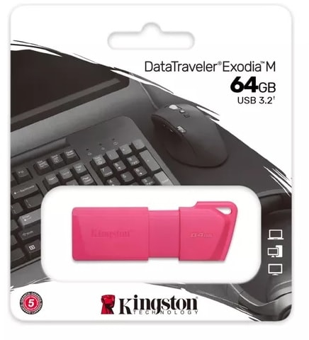 PENDRIVE NEON  64GB KNG ROSA1