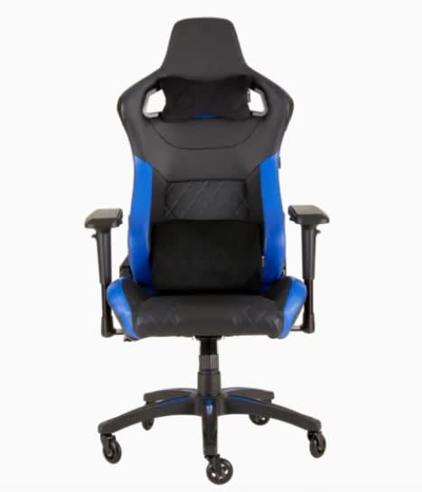 SILLA CORSAIR T1 GAMING BLUE/BLACK5