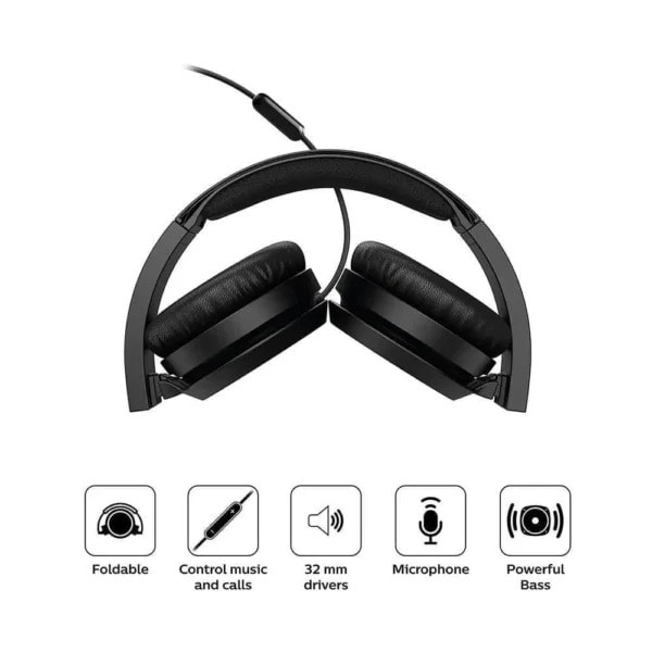 AUDÍFONOS CON MICRÓFONO PHILIPS SHL5005 NEGRO 3.5 MM3