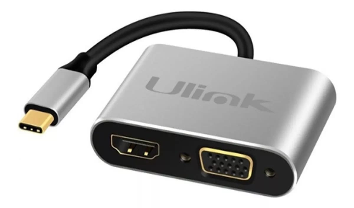 ADAPT. MULTIPUERTO USB C 4 EN 1  HDMI-VGA-USB 3.0-PD UL-ADC404V1