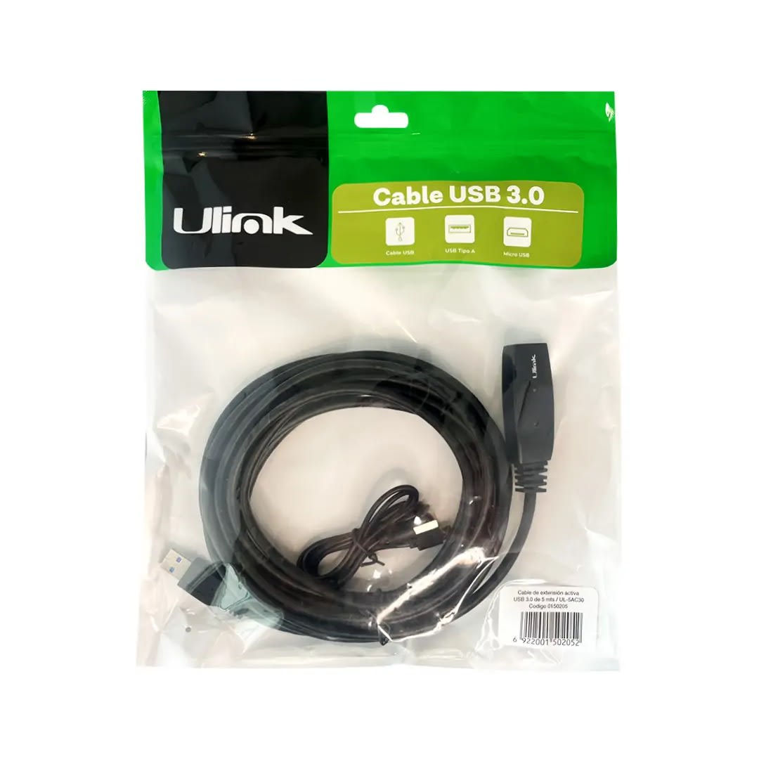CABLE USB 3,0 EXTENSION ACTIVA ULINK 5MTS1